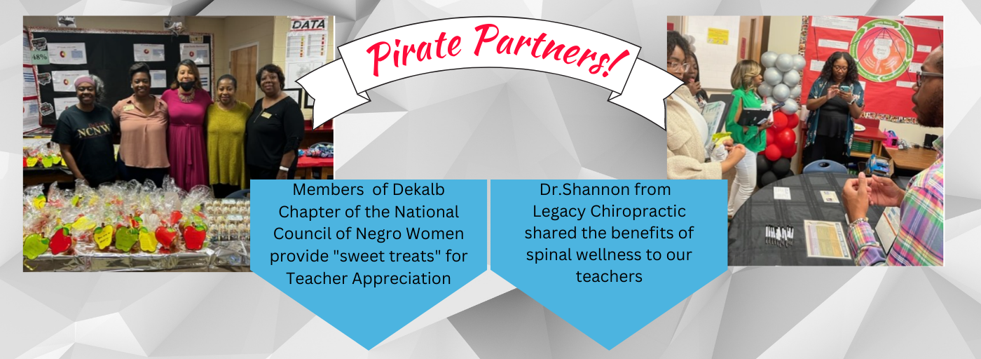 Pirate Partners Support Teachers at Stone Mountain Middle School