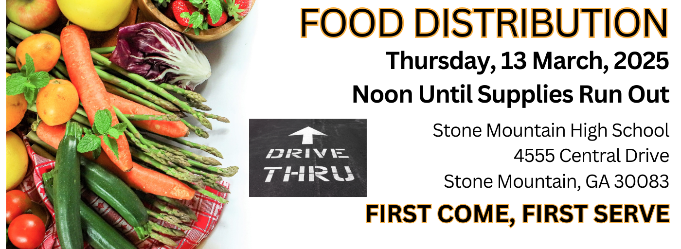 Food Distribution 3/13/25, 12pm Until Food Runs Out, SMHS 4555 Central Drive